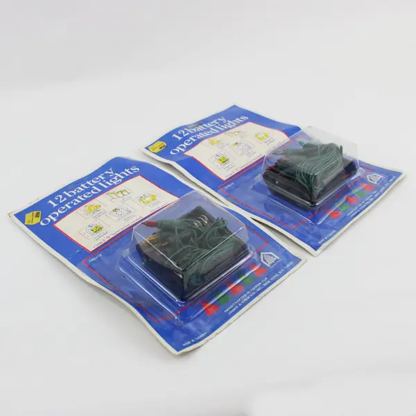 Lot of 2 Pks. Vtg. James A. Cole Co. 12-Count Battery Christmas Lights, Sealed 