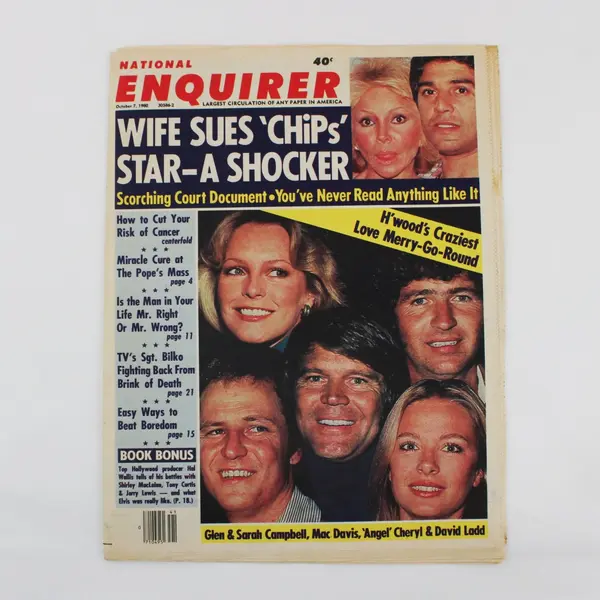 Lot of 3 1980 National Enquirer Magazines September October