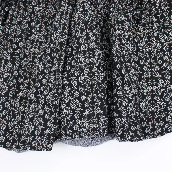 Universal Thread Floral V-Neck Babydoll Mini Dress Black White XXL