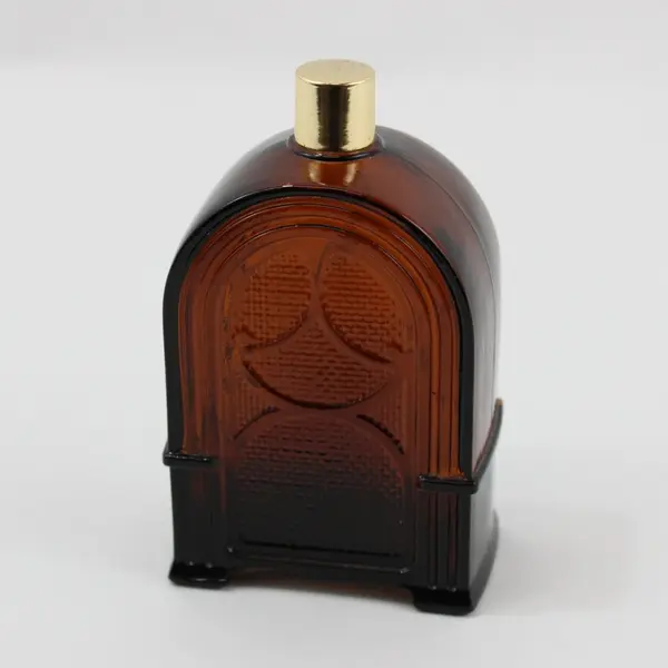 Avon Empty Radio Bottle Decanter Liquid Hair Lotion 5 Fl Oz Brown Glass