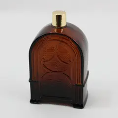 Avon Empty Radio Bottle Decanter Liquid Hair Lotion 5 Fl Oz Brown Glass