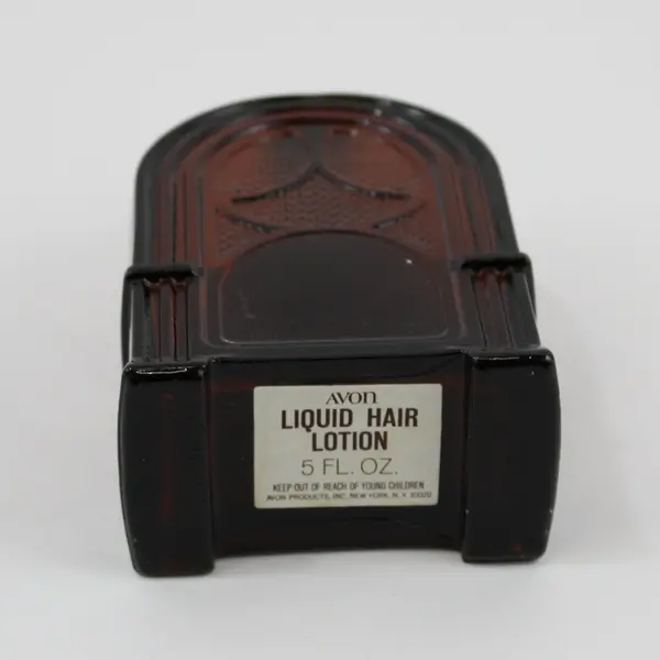 Avon Empty Radio Bottle Decanter Liquid Hair Lotion 5 Fl Oz Brown Glass
