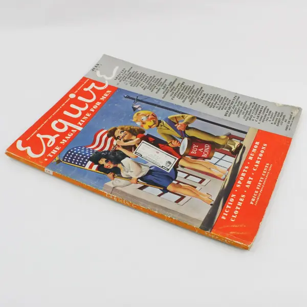 Esquire Men's Magazine July 1944 Wartime Cover Fiction Sports Humor