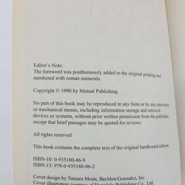 The Legends and Myths of Hawai'i King David Kalakaua 1990 Paperback