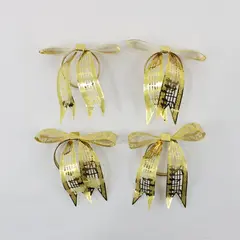 Set of 4 Bow Napkin/Taper Candle Rings, Table Decor 