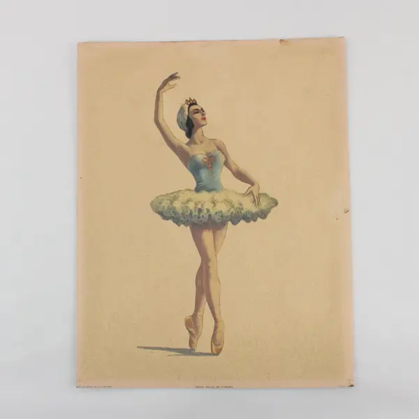 Lot Of 2 Vintage D'Amario Crown Ballet Ballerina Wall Art Prints 11X14