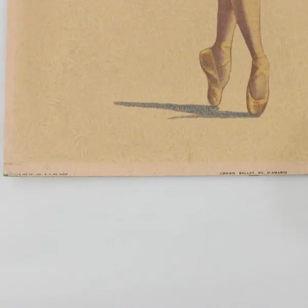 Lot Of 2 Vintage D'Amario Crown Ballet Ballerina Wall Art Prints 11X14