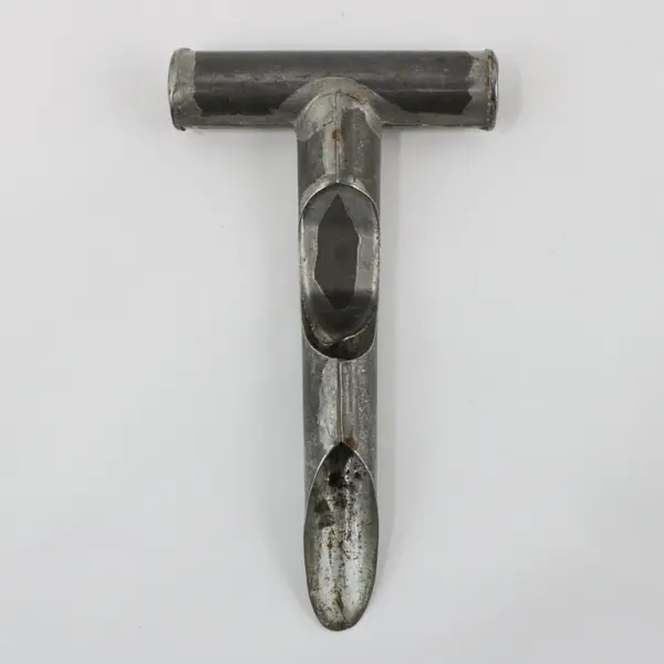 Antique Primitive Tin Metal Apple Corer T-Handle