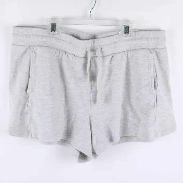 A New Day Women's Gray Jersey Drawstring Shorts Size XL