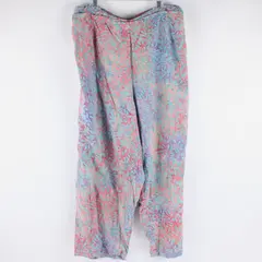 Shaybali Women's 1X Capri Pants Multicolor Tie Dye Leaf Print Boho Style