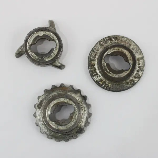 Landers, Frary & Clark Universal Meat Grinder Vintage 3-Piece Cast Iron Set