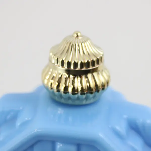 Avon Enchanted Cuckoo Clock Blue Milk Glass Perfume Bottle Empty
