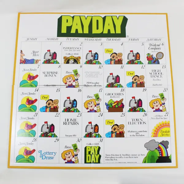 Parker Brothers Pay Day Retro Series 2015 Board Game Complete