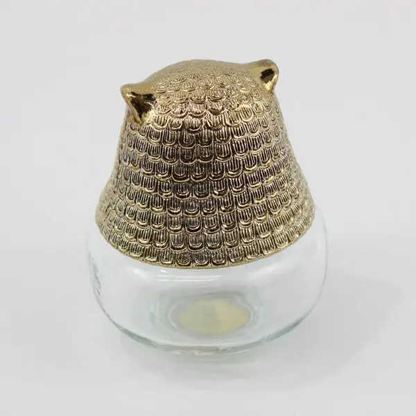 Vintage Avon Clear Glass Owl Cologne Bottle 4 oz Empty