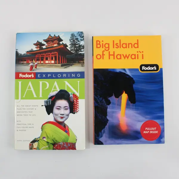 Lot of 2 Fodor's Travel Guides Japan & Big Island of Hawai'i PB Travel Books