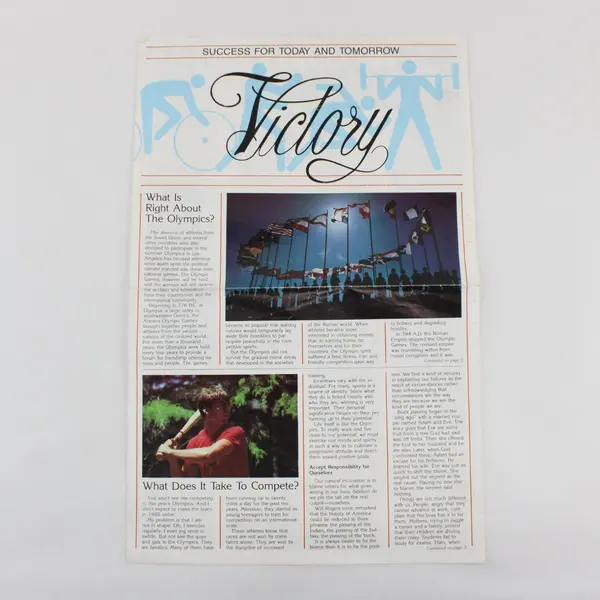 1984 Olympics United Pentecostal Church Victory Newsletter 