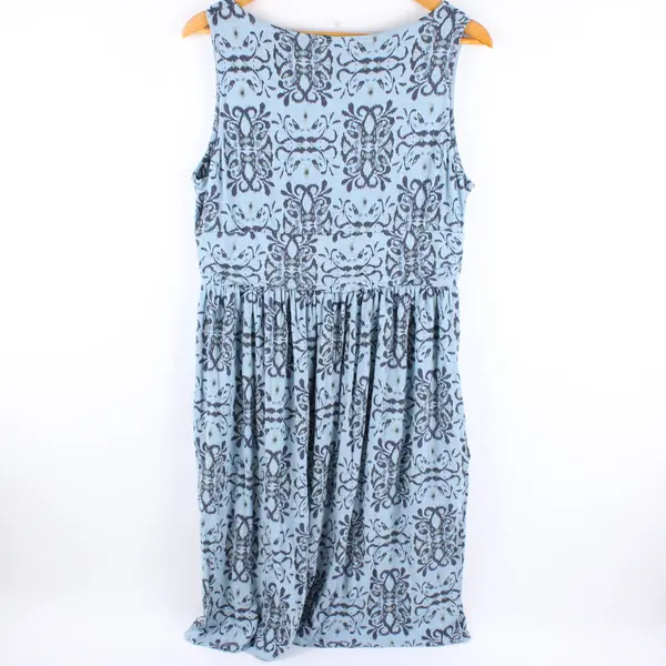 Fresh Produce Women's Blue Floral Sleeveless A-Line Maxi Dress XL