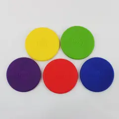 Set of 5 Colored Food Network 3" Silicone Can Lids for Canned Food
