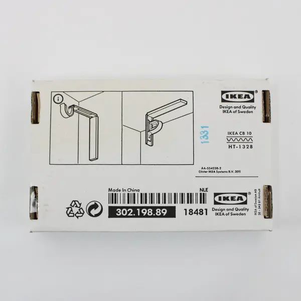 IKEA CB 10 Wall Mount Bracket White #18481 Open Box