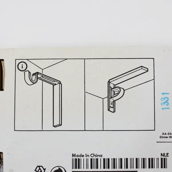 IKEA CB 10 Wall Mount Bracket White #18481 Open Box