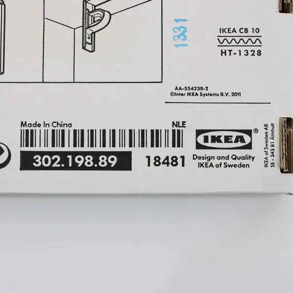 IKEA CB 10 Wall Mount Bracket White #18481 Open Box