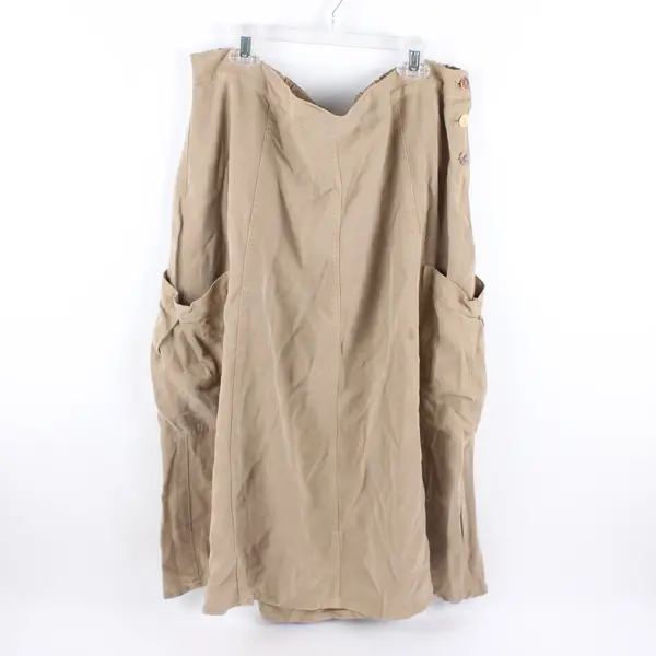Cut Loose Women's Khaki Utility Long A-Line Skirt XL