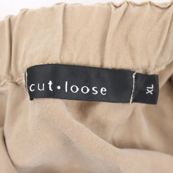 Cut Loose Women's Khaki Utility Long A-Line Skirt XL