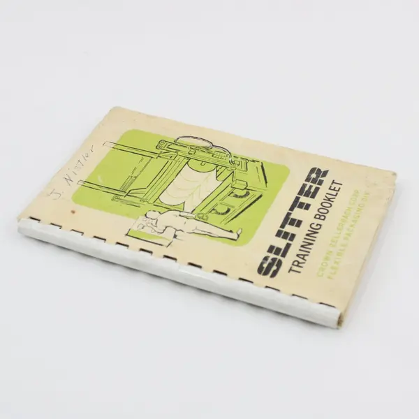 Vintage Crown Zellerbach Slitter Training Booklet 1966 Softcover