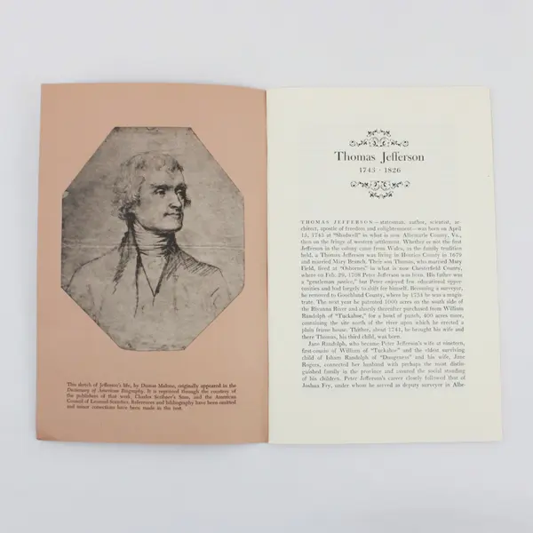 Vintage Thomas Jefferson by Dumas Malone Biography Book 3rd US President