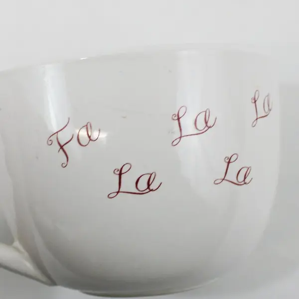 Designerpac Inc White Christmas Mug Holiday Lettering 3 in 12 oz