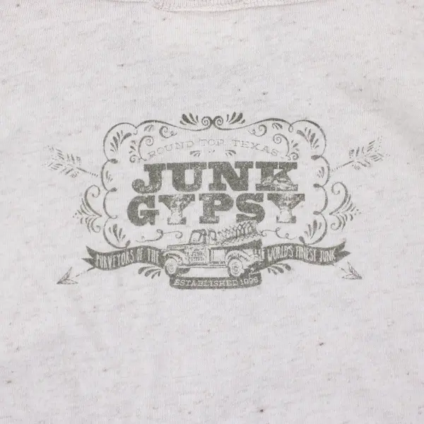 Junk Gypsy Tread Lightly Tank Top Off White XXL Women's