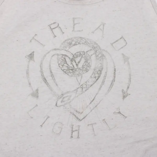 Junk Gypsy Tread Lightly Tank Top Off White XXL Women's
