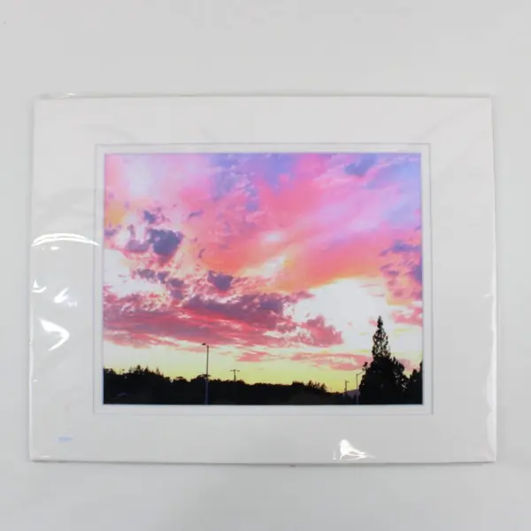 Lot of 5 Matted Cloudy Sky Art Photographs 11x14