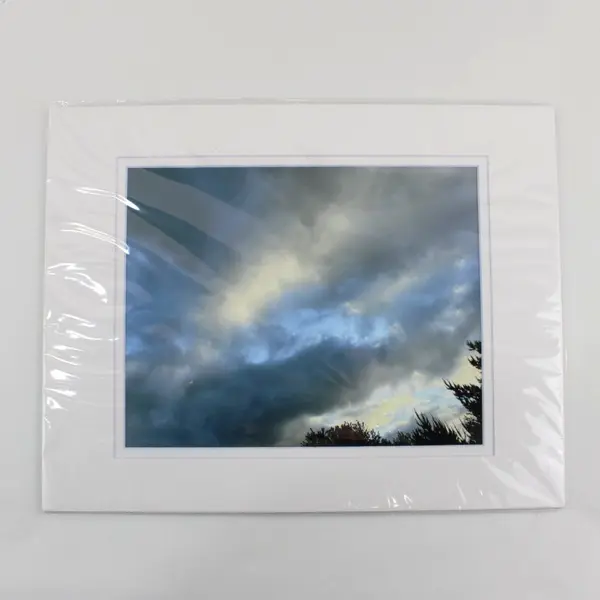 Lot of 5 Matted Cloudy Sky Art Photographs 11x14