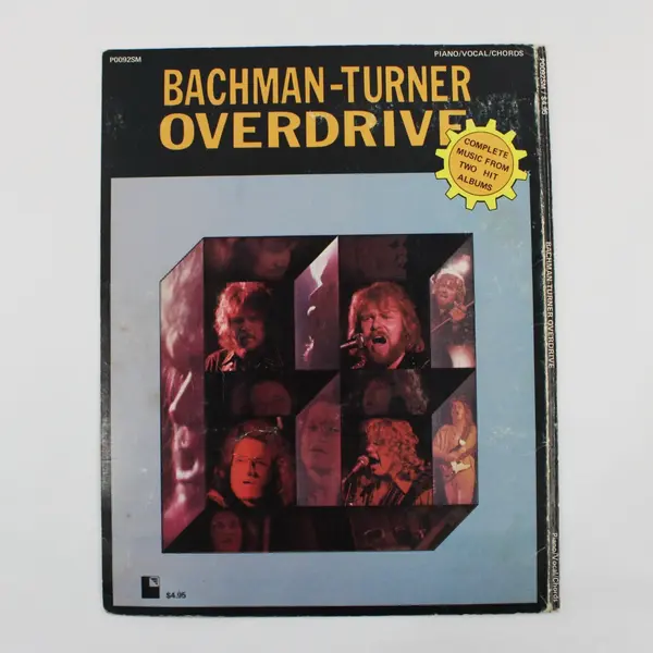 Bachman-Turner Overdrive Piano Vocal Chords Songbook Cover Only Sheet Music