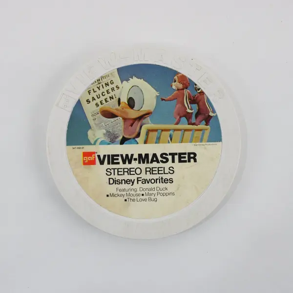 GAF View-Master Disney Favorites 4 Stereo Reel Set With Can 