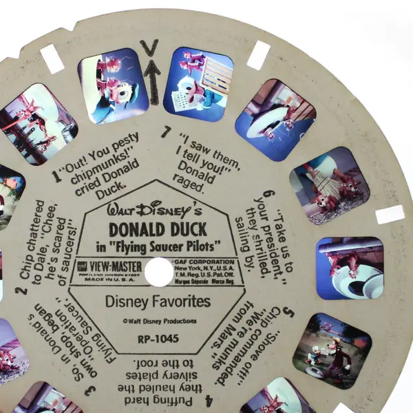 GAF View-Master Disney Favorites 4 Stereo Reel Set With Can 