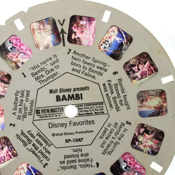 GAF View-Master Disney Favorites 4 Stereo Reel Set With Can 