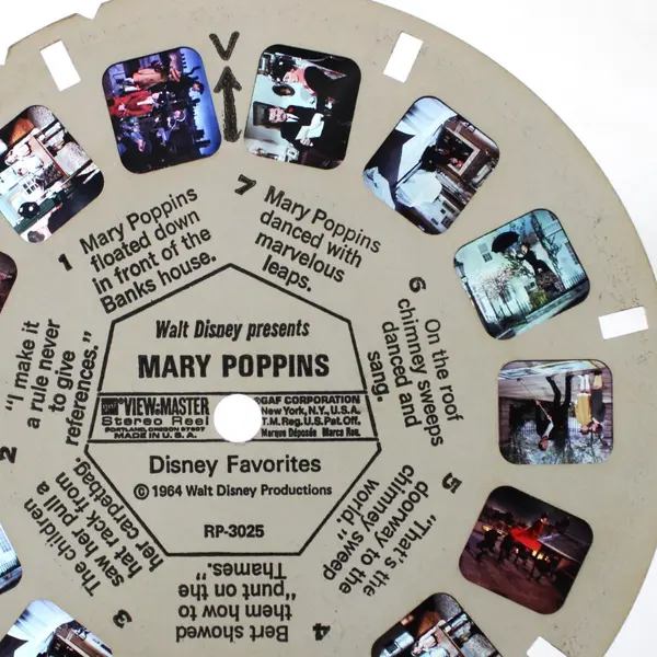 GAF View-Master Disney Favorites 4 Stereo Reel Set With Can 