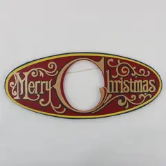 Kurt S. Adler Santa's World Merry Christmas Wooden Wall Hanging 13.5in