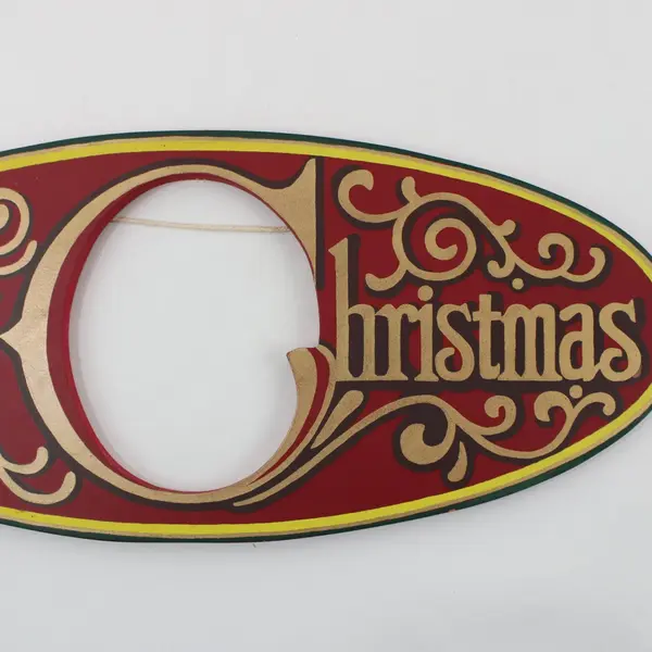 Kurt S. Adler Santa's World Merry Christmas Wooden Wall Hanging 13.5in