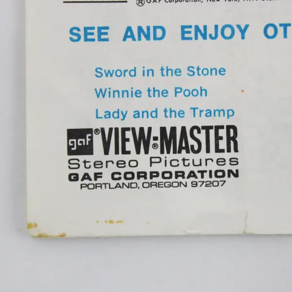 Vintage Walt Disney 101 Dalmatians View-Master Booklet B532