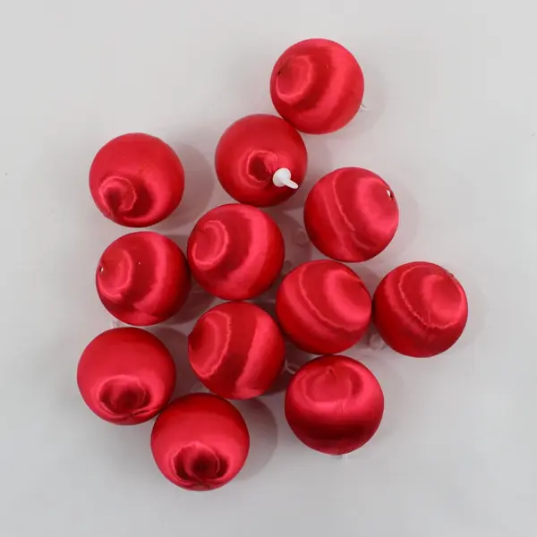 Lot of 16 Thread-Wrapped Bauble Christmas Ornaments Holiday Decor