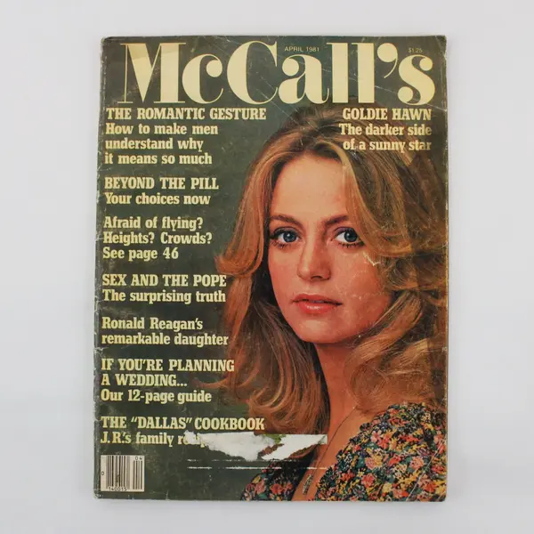 Vintage McCall's Magazine April 1981 Goldie Hawn Cover