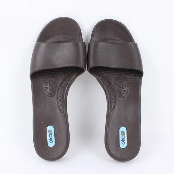 Oka-B Grace Women's Size ML Brown Slide Sandals