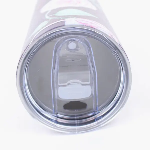 20oz Floral Rose Tumbler Travel Cup Sliding Lid Crescent Moon