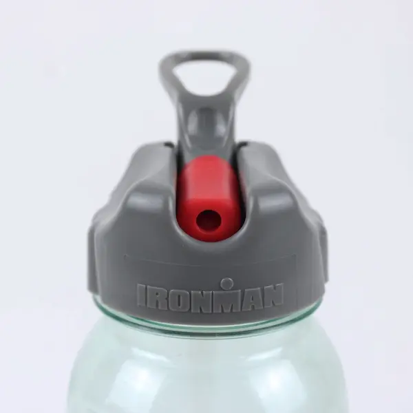 Ironman Clear Sports Water Bottle Carry Lid 9.5in Used