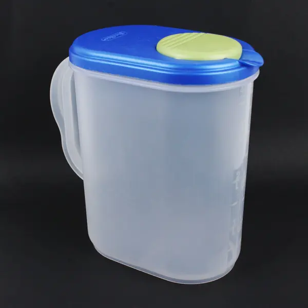 Sterilite 4 Liter Pitcher Translucent Blue Lid Lime Press Tab