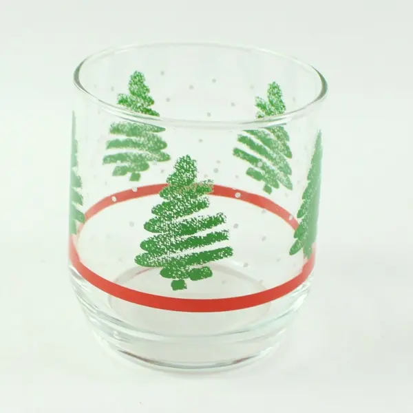 Libbey Christmas Tree Lowball Old Fashioned Cocktail Glass