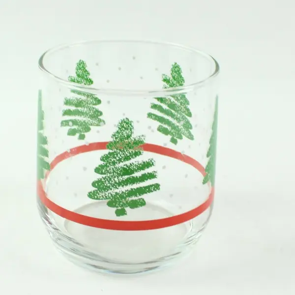 Libbey Christmas Tree Lowball Old Fashioned Cocktail Glass